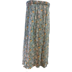 China OEM ODM Elastic Waistline Viscose Flower Printed Skirt on sale