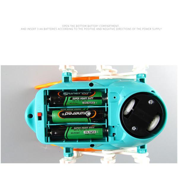 Plastic Electric Transparent Gear Fish Glowing Music Universal Walking Swing Fish Puzzle Toy