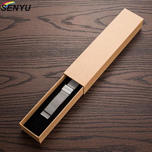 Rectangle Black Gift Watch Kraft Paper Box Sponge Protective