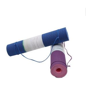 China L200cm T6MM Yoga Exercise Equipment Purple Thick Yoga Mat on sale
