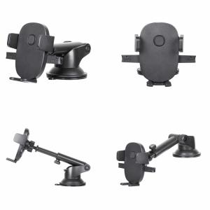 Strong Suction Car Dashboard Phone Mount 63mm width Silicone Padded Clamp