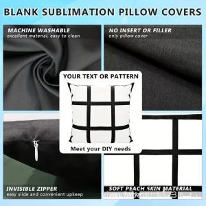 DIY 9 Panel Sublimation Cushion Cover Printable Customized Design Blank