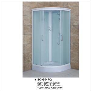 China Sliding Door Bathroom Shower Enclosures with Tempered Fabric Glass on sale