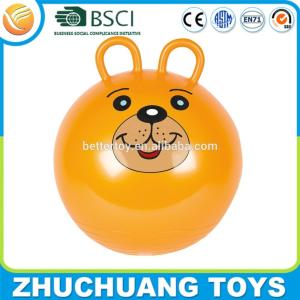 Cheap double round handle orange giant jumping hopper ball for sale