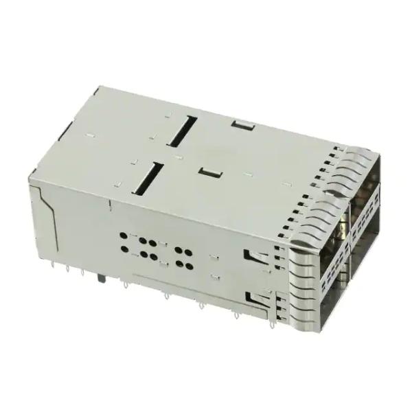 TE 2227667-1 ZQSFP+ 2x2 Cage Connector 28 Gb/s Press-Fit Through Hole