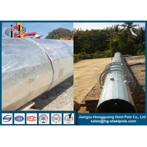 China 66KV Zinc Plated Polygon Steel Utility High Voltage Pole For Electric Transmission Line on sale