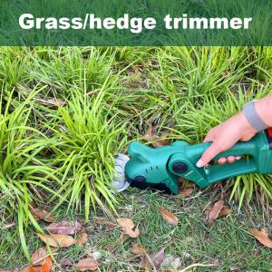 Rechargeable Lithium Hedge Trimmer with Interchangeable Heads for Precision