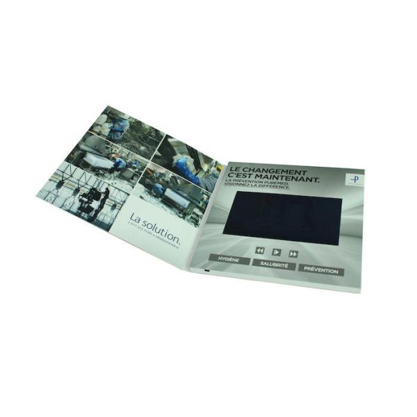 Quality Custom print LCD Video Brochure Video Greeting Card with Memory of 128MB to 8GB to Play Your Videos wholesale