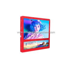 Red Colour Elevator Lcd Advertising Player Display With Led Light Box