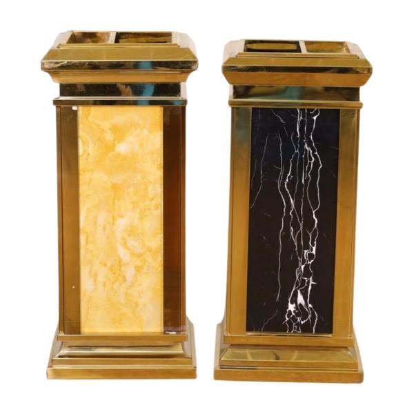 Royal Ground Ash Barrel Hotel Mall Elevator Steel Garbage Bin Business Building