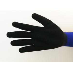 Black Foam Latex Coated Work Gloves 13 Gauge Nylon Knitting Seamless Liner