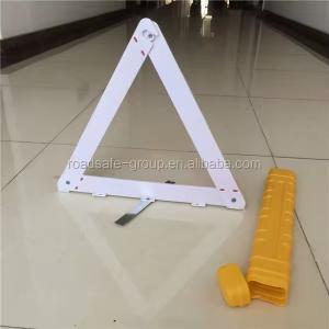 38.5cm In Length PP Red Foldable Warning Triangle Emergency Safety Triangles For
