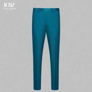 Customized Color Dark Green Business Pants Straight Regular Fit for Men Plus
