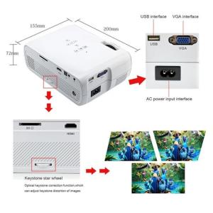 1000Lumens HD 1080P 3D Home Cinema Theater Multi-Media Mini LED Projector
