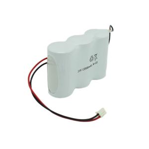 Side By Side Emergency Exit Light Batteries Pack 3.6 V C2500mAh NiCd 64g