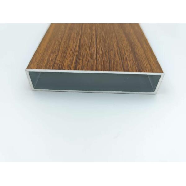 Quality Square Wood Finish Aluminium Profiles  For Decorating Exterior Walls / Fences wholesale