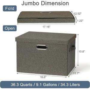 Closet Storage Fabric Storage Bins for Shelves Stackable Clothes Storage Bins