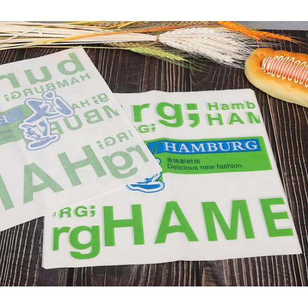 Quality Coated Logo Wax Paper For Wrapping Food , Food Grade Custom Printed Burger Wrapping Paper wholesale