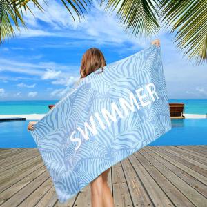 Lightweight Printed Beach Towel Washable Quick Dry Soft Reinforced