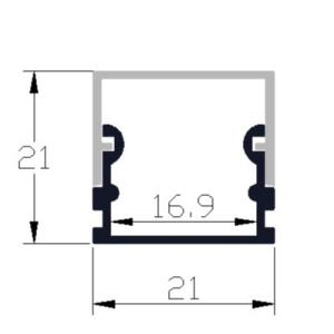 Wall Surface Mount LED Channel Anodized Aluminium Profile For LED Strip Lighting