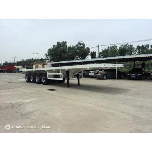 4 Axle 40FT-80FT Customizable Deck Flatbed Semi Trailer For Container Transporta