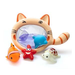 China Educational Silicone Bath Toys Easy To Drain Custom Pattern Printing on sale