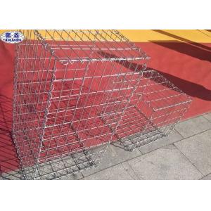 Galfan Finishing Welded Gabion Box / Pvc Coated Gabion Box Customized Size