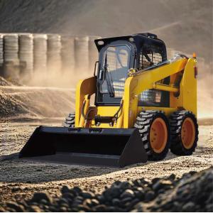 Cheap Tracked Vehicle Mini Loader Rubber Crawler Skidsteer Brush Mower Skid Loader for sale