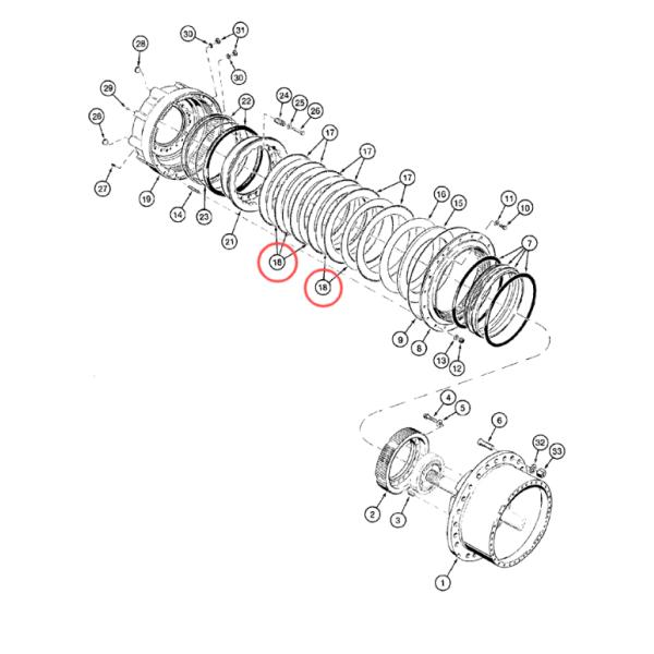 100050A1 DISC Case Parts 921B 921C 921