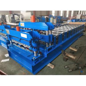 PPGI / GI Material Steel Tile Roll Forming Machine PLC Control With Fast Speed