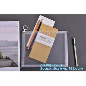 portable transparent flat bottom slider k bag for cosmetic, Food grade Coex PP