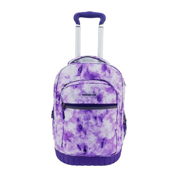 Quality Zippered Practical Travel Backpack Trolley , Shockproof Backpack With Trolley Wheels wholesale