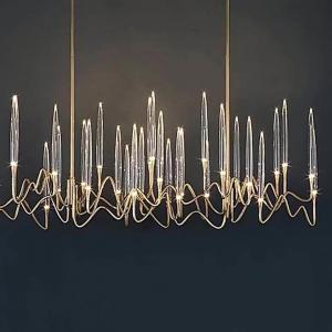 Cheap Arrow Line Crystal Lamp Chandelier Art Design Restaurant Hotel Front Desk Chandelier for sale