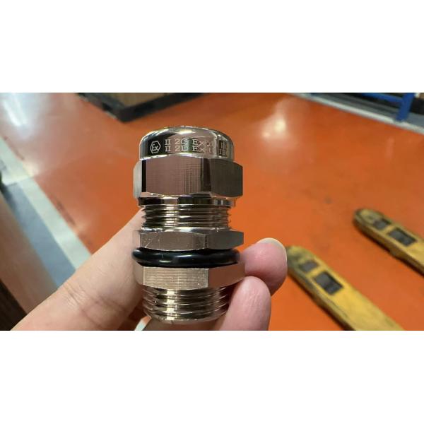 Quality IP68 Silver Plated Metric ISO Brass Cable Gland for 6-12mm Cable Diameter wholesale