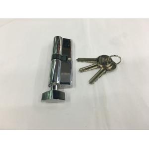 90mm Single Zinc Cylinder with 3 iron normal keys Surface finish CP with Knob