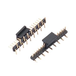 Right Angle Round 1.27 Mm Male Header Plastic Waterproof Gold Plated