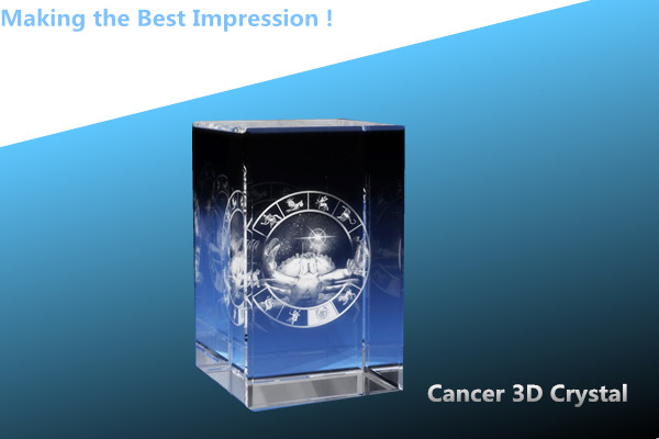CANCER 3D Crystal/3D LASER ENGRAVING CRYSTAL BOX/3D CRYSTAL CUBE/CRYSTAL CUT