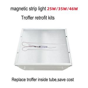 Tunable 3 Power 3CCT Led Linear retrofit Kit Magnetic 2FT 35W Troffer Light
