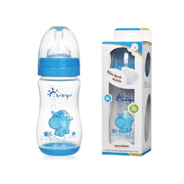 Quality Odorless 9oz 260ml Wide Neck Arc PP Polypropylene Baby Bottles wholesale