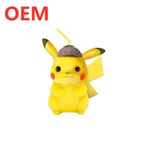 Custom making Plastic Shape 3D Cartoon Pikachu Figure Straw cup
