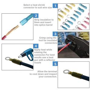 180PCS Nylon Waterproof Electrical Cable Wire Splice Heat Shrink Wire Connector