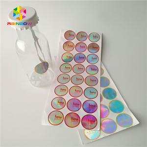 Adhesive Shrink Sleeve Printing Custom Reflection Rainbow Holographic Stickers
