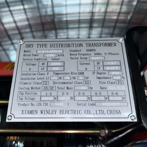 6500kva Cast Coil Epoxy Resin Transformer