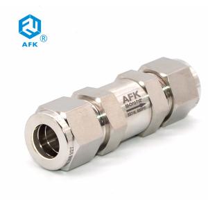 China 6000psi Instrument Check Valve AFK Ferrule Stainless Steel BSPT NPT on sale
