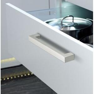 Modern 192mm Simple Brushed Aluminium Chrome Silver Furniture Handle