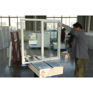 Cheap Reception Area UPVC Sliding Window with Frosted Glass Privacy Cheap Replacement UPVC Sliding Window for Home Renovation for sale