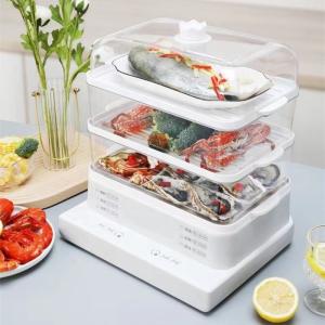 Cheap Multifunctional Large Capacity 3 Layer Cooking Steamer Pot Electric Food steamer Pot With Visualization lid for sale