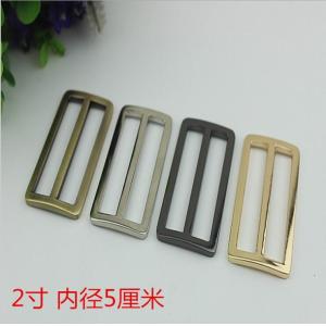 China manufacturer 50 mm nickel color bag adjuster slide strap metal tri-glide