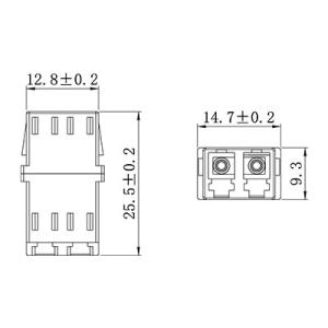 Compact And Lightweight LC UPC Duplex Connector Singlemode High Bandwidth
