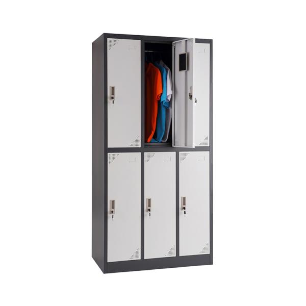 Quality 6 Door Metal Lockers Fireproof Employee Lockers wholesale